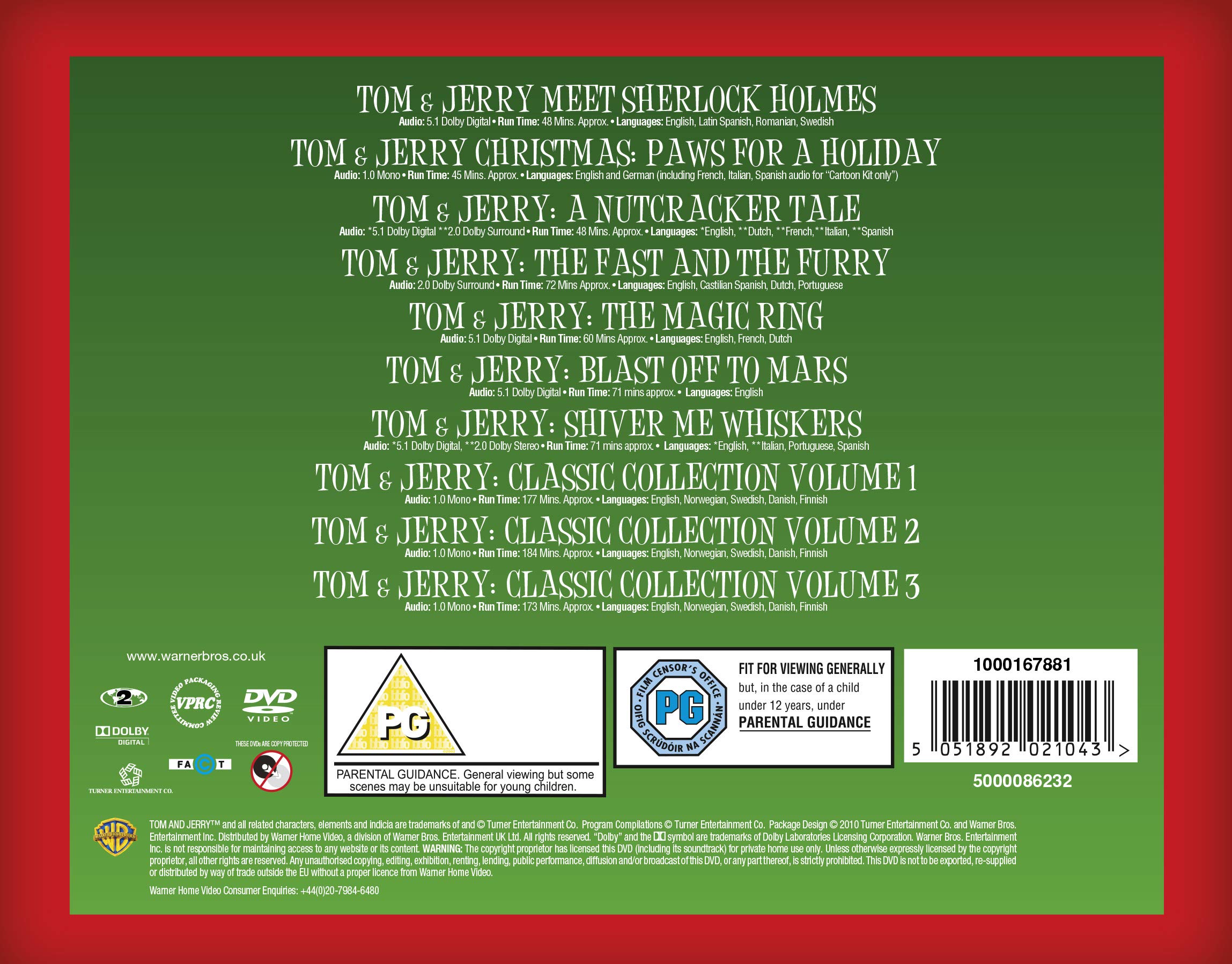 Tom and Jerry Classic Cartoon DVD Collection - Complete Big Box Set for Kids & Family Movie Night