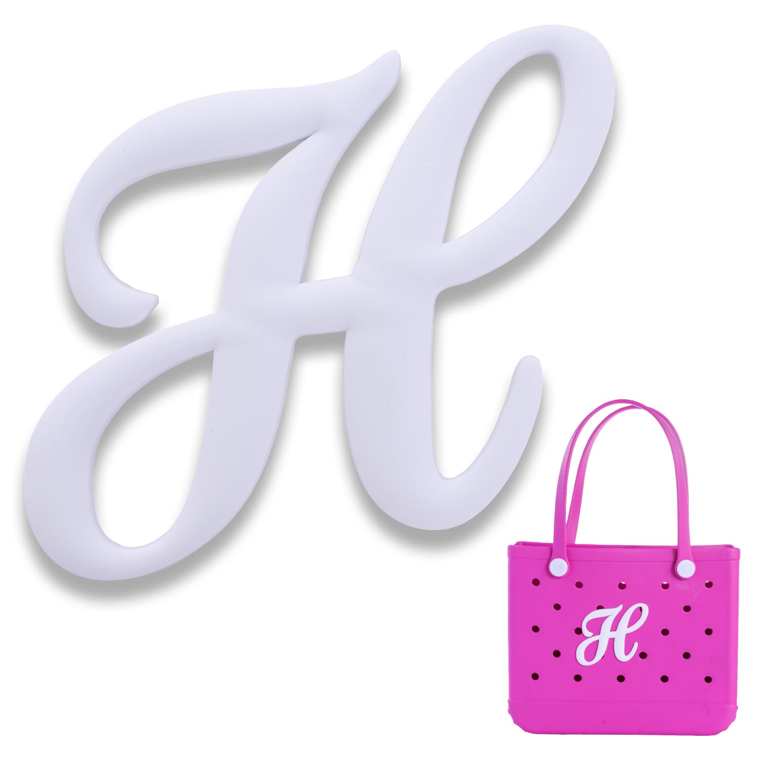 Bogg Bag Alphabet Letter Charms - Rubber Beach Bag Accessories for Customizable Tote Bags | Perfect for Beach Trips, Pool Parties & Summer Vacations
