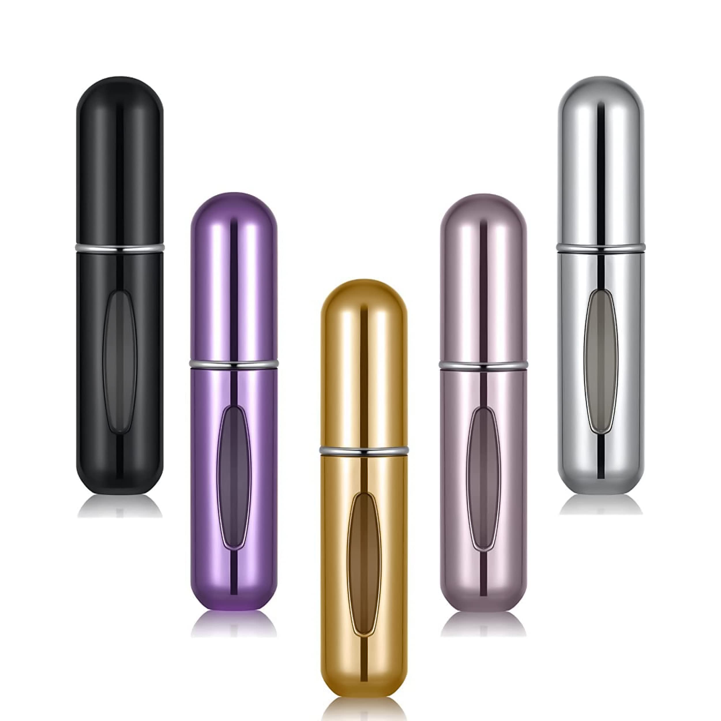 MEETO Mini Travel Perfume Atomizer - Pocket Sized Refillable Aluminum Perfume Spray Bottle with Pump | Perfect for Gym, Travel, Purse & On-The-Go Fragrance Touch Ups