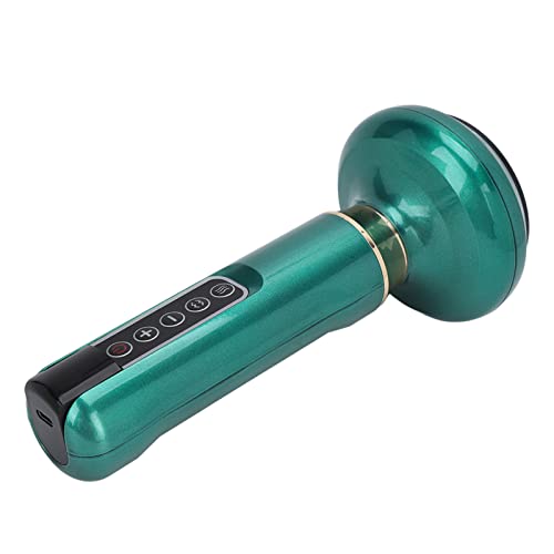 Electric Scraping Massager - 12 Suction Deep Tissue Gua Sha Cupping Therapy Device for Pain Relief, Muscle Relaxation & Blood Circulation | Hot/Cold Compress for Home Spa, Post-Workout Recovery & Self-Care (Green)