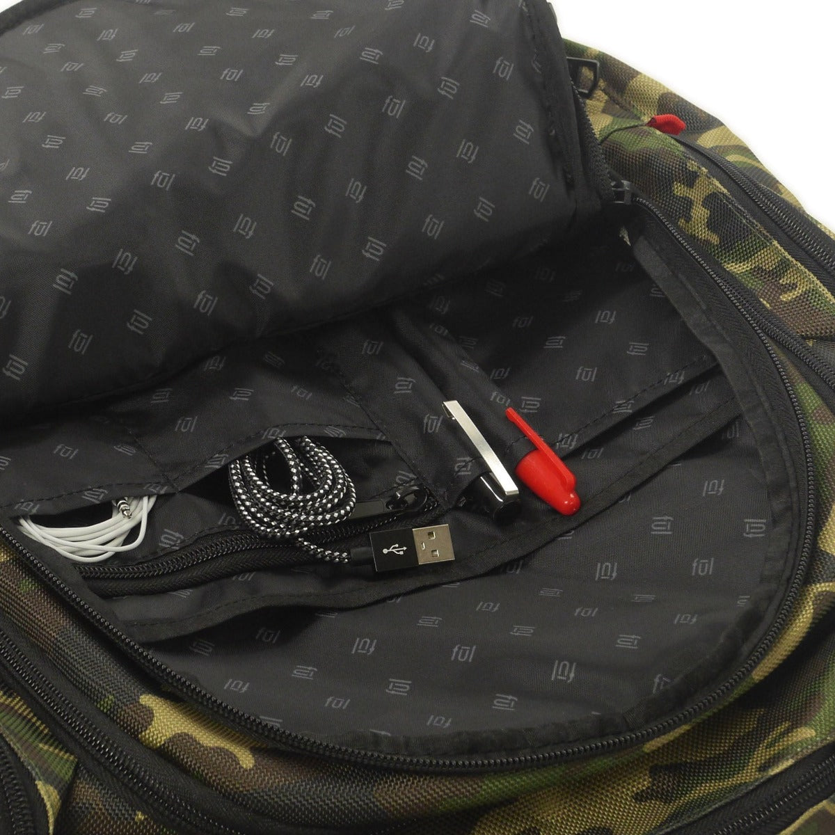 FŪL Tech Backpack - Military Grade Woodland Camo Tactical Backpack for Outdoor Adventures, Hiking & Travel | Durable Water-Resistant Daypack for Camping & Survival Gear
