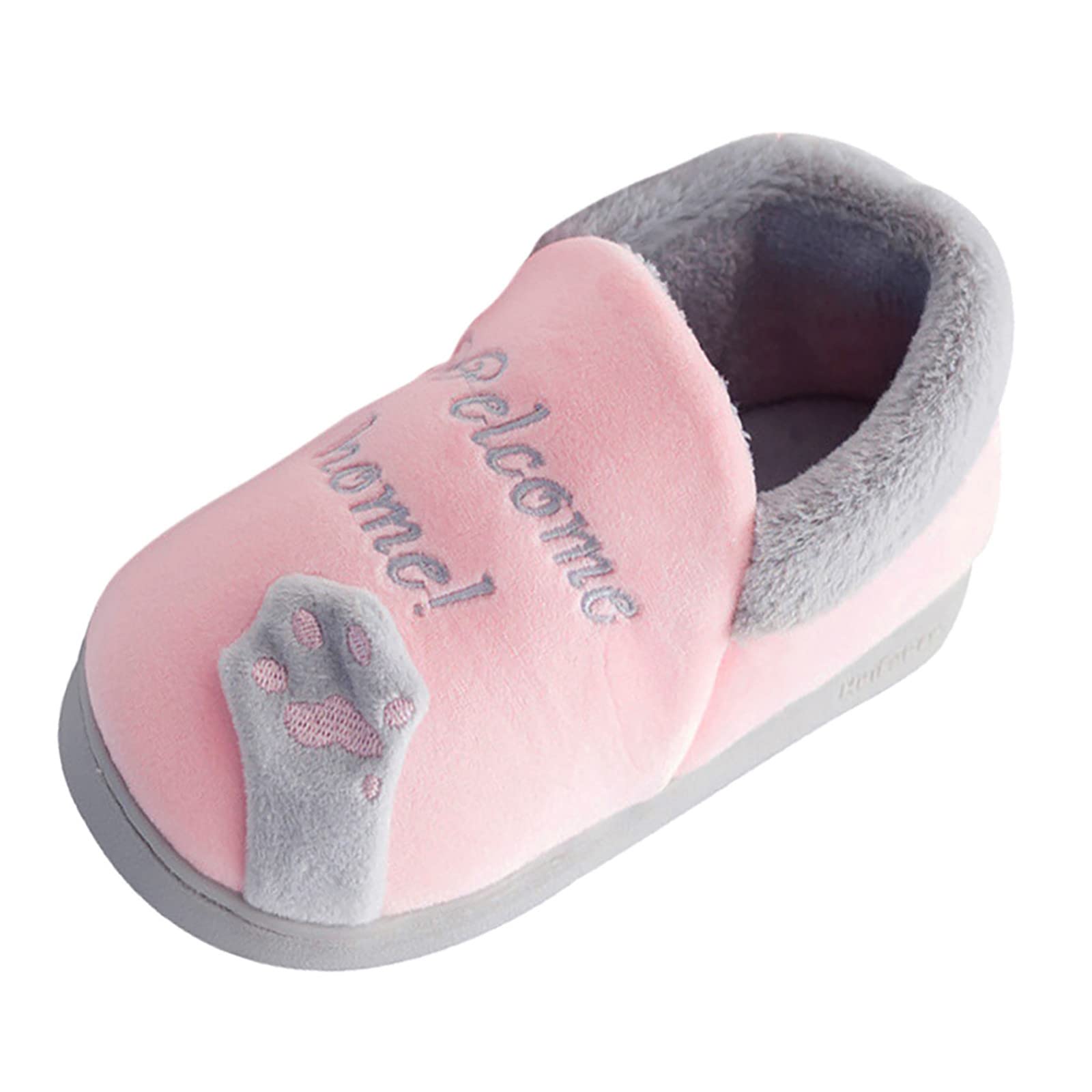 Gaoqi Cartoon Cat Non-Slip Slippers for Kids - Warm Winter Indoor House Shoes for Toddler Boys & Girls | Perfect for Home, Nursery & Playtime