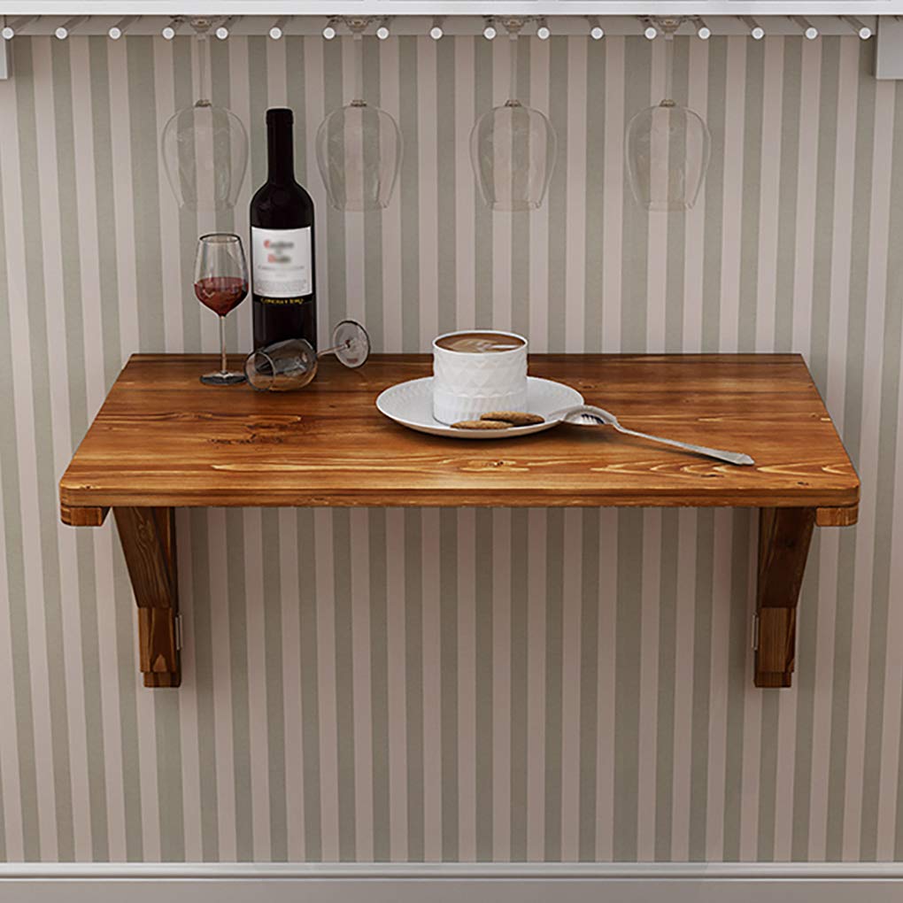 Wall-Mounted Folding Desk - Solid Wood Drop Leaf Table for Dining, Study & Kitchen | Space-Saving Computer Desk & Learning Table | Multiple Size Options | Perfect for Small Apartments, Home Offices & Compact Spaces