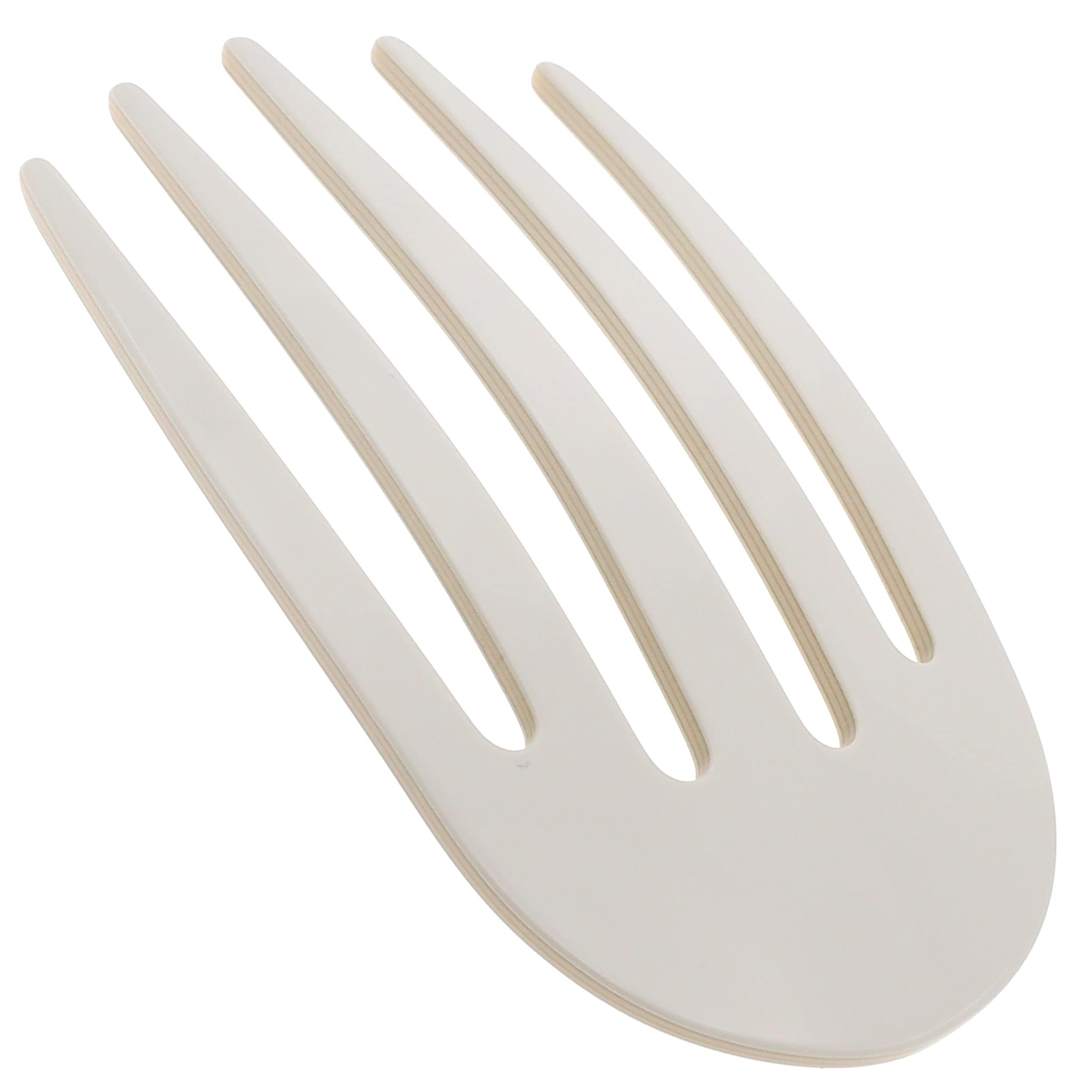 Camila Paris CP3405 French Hair Side Comb - White Pearl Handmade Hair Clip for Women | Strong Hold No Slip Hair Accessory for Bun, Chignon & French Twist | Perfect for Weddings, Prom & Formal Events | Made in France