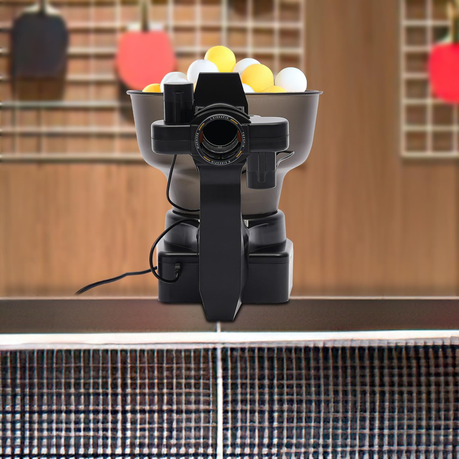 110V Automatic Ping Pong Robot Trainer - Table Tennis Ball Machine for Practice & Exercise | Perfect for Home Training, Club Drills & Professional Skill Development