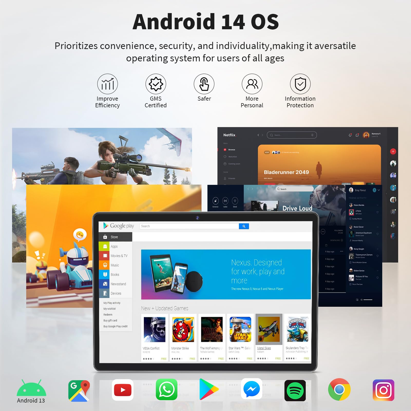 QDDQ Android 13 Tablet - 10 Inch 2-in-1 Tablet with Keyboard, 12GB RAM + 256GB Storage (Expandable to 1TB), Includes Case, Mouse & Stylus, 8000mAh Battery, Dual-Band WiFi (2.4G/5G), GPS - Perfect for Work, Study & Entertainment (Green)