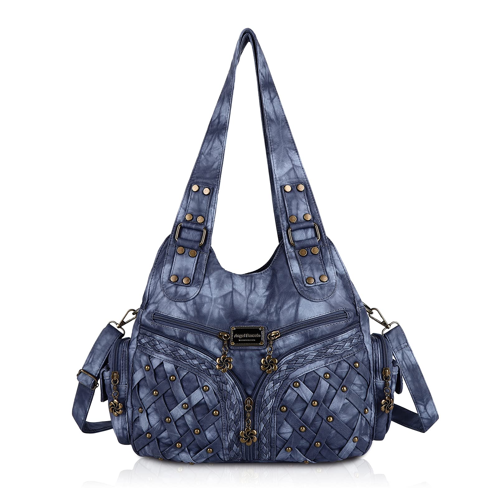 Angel Barcelo Women's Fashion Handbags - PU Leather Tote, Shoulder, Top Handle & Satchel Hobo Bags for Work, Travel & Everyday Use