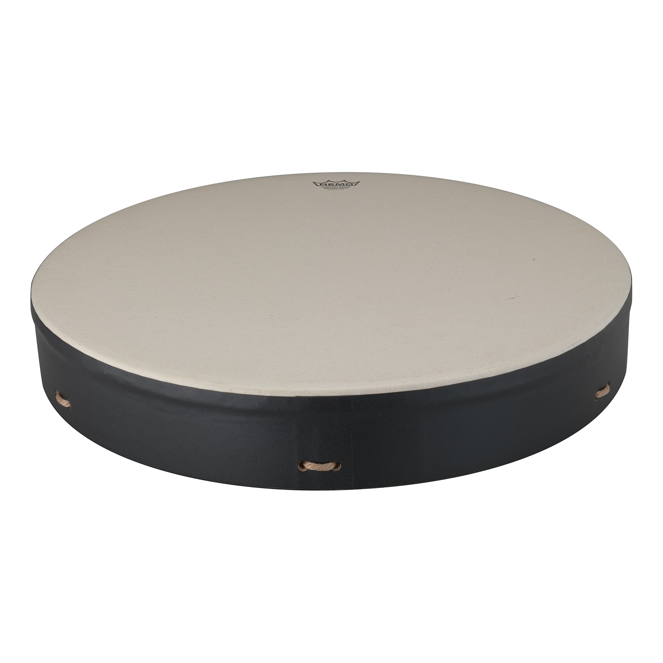Remo Buffalo Drum - 22 Inch Black Synthetic Drum Head - Professional Percussion Instrument for Drummers, Bands & Live Performances - Perfect for Jazz, Rock & Studio Recording