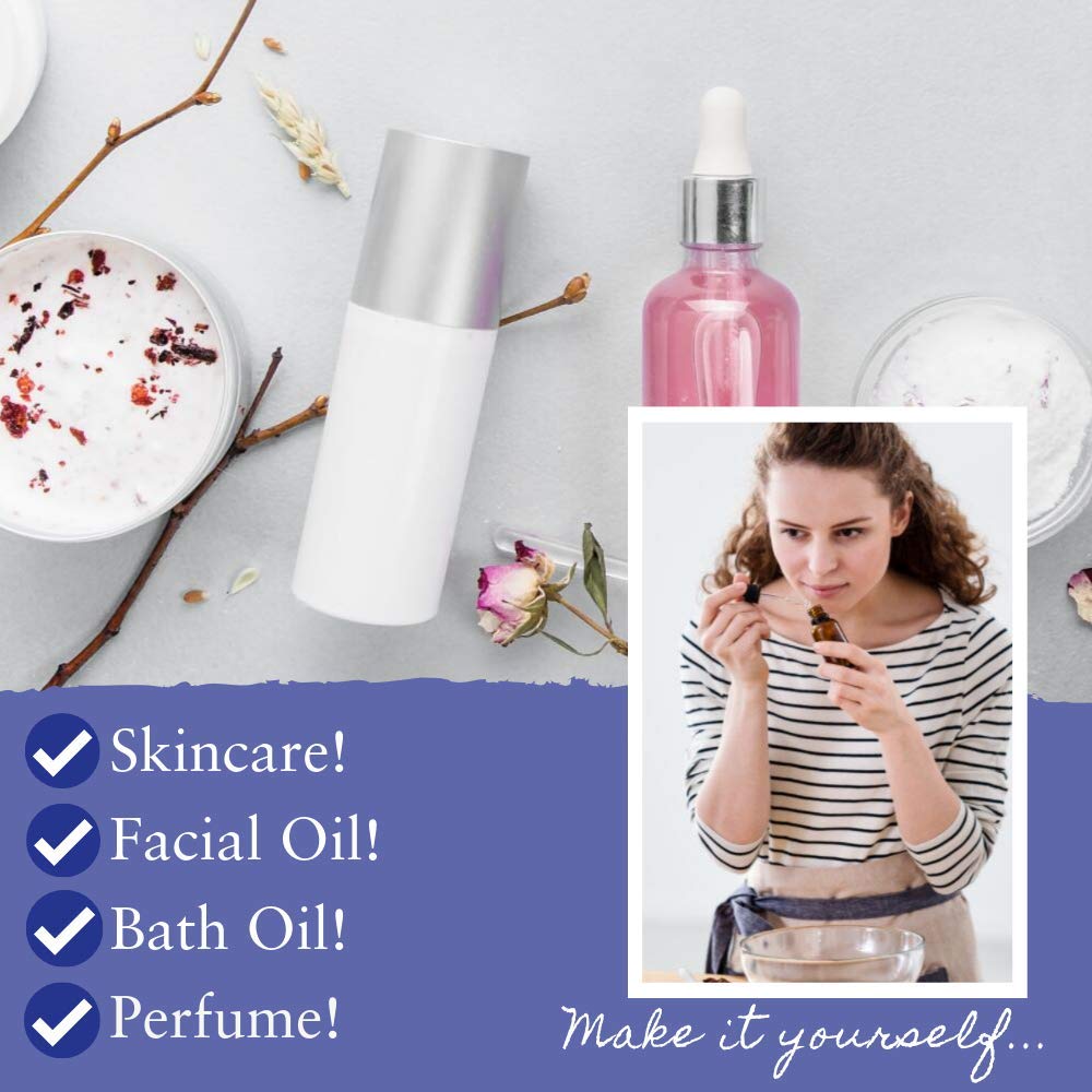 Absolute Aromas Rose Otto Essential Oil 3% Diluted in Organic Coconut Oil - 10ml Bottle for Aromatherapy, Massage & Skin Care