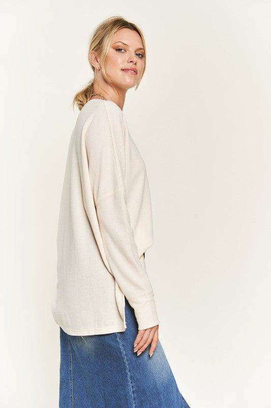 Stylish Button Down Side Slit Pullover Knit Top for Women | Casual & Office Wear | Perfect for Layering & Everyday Outfits