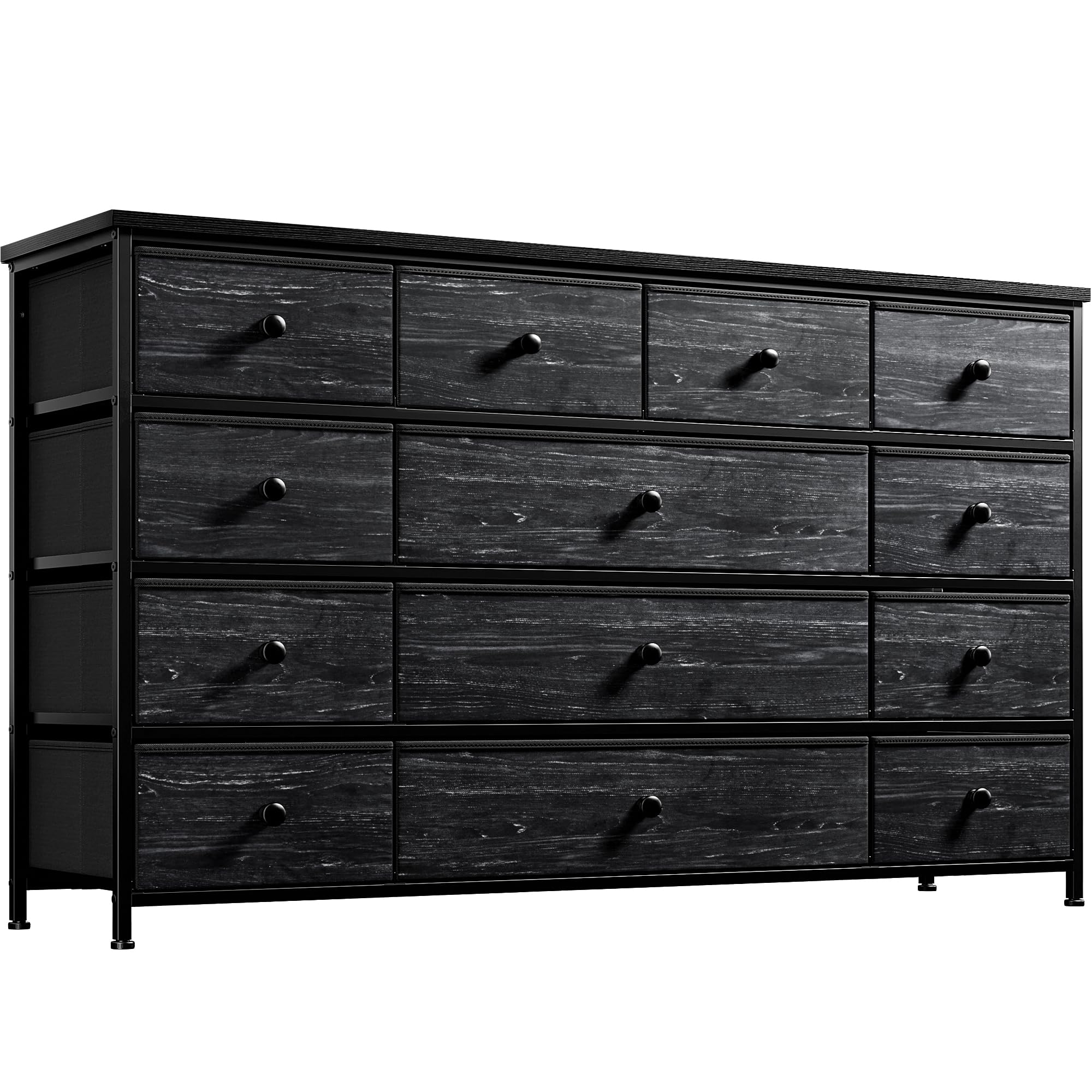 13-Drawer Black Dresser for Bedroom & Closet - 55