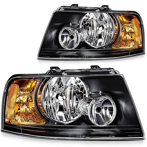 Clear Lens Black Housing Amber Reflector