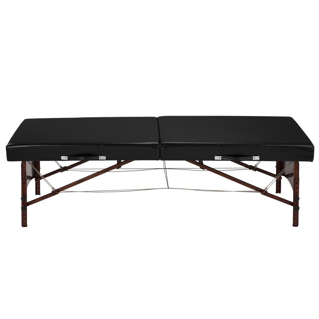 Master Massage 33.5'' Canoga Low Height Super Wide Portable Massage Table - Yoga Exercise Bed for Thai Massage & Rehab Training - Perfect for Home Therapy, Spa Sessions & Physical Rehabilitation
