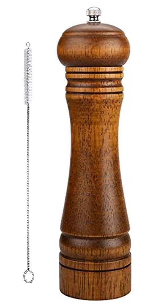 Premium Refillable Wooden Pepper Mill - 8