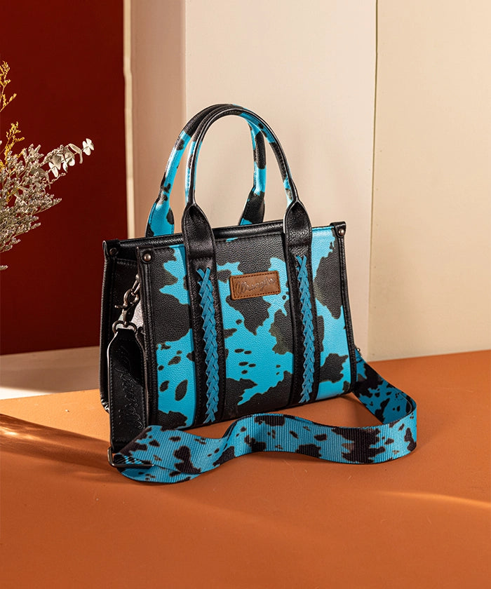 Wrangler Cow Print Concealed Carry Crossbody Bag Set for Women - Fashionable & Functional Concealed Carry Purse for Everyday Use, Travel, and Outdoor Activities