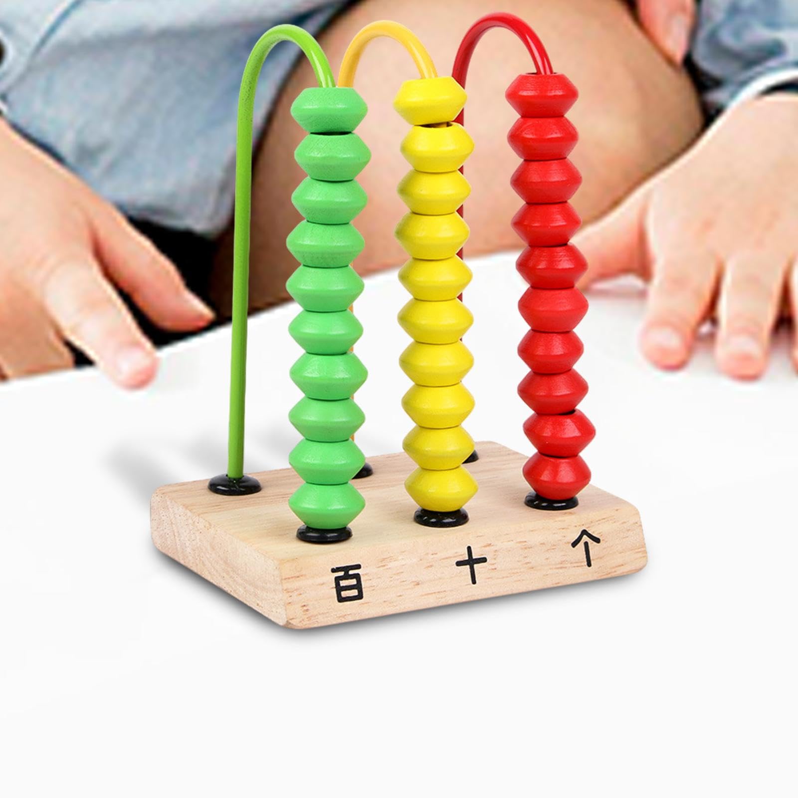 Luwecf Educational Abacus Toy for Kids - Wooden Counting Beads Math Learning Tool for Preschool & Kindergarten - Perfect for Homeschooling & Early Childhood Development