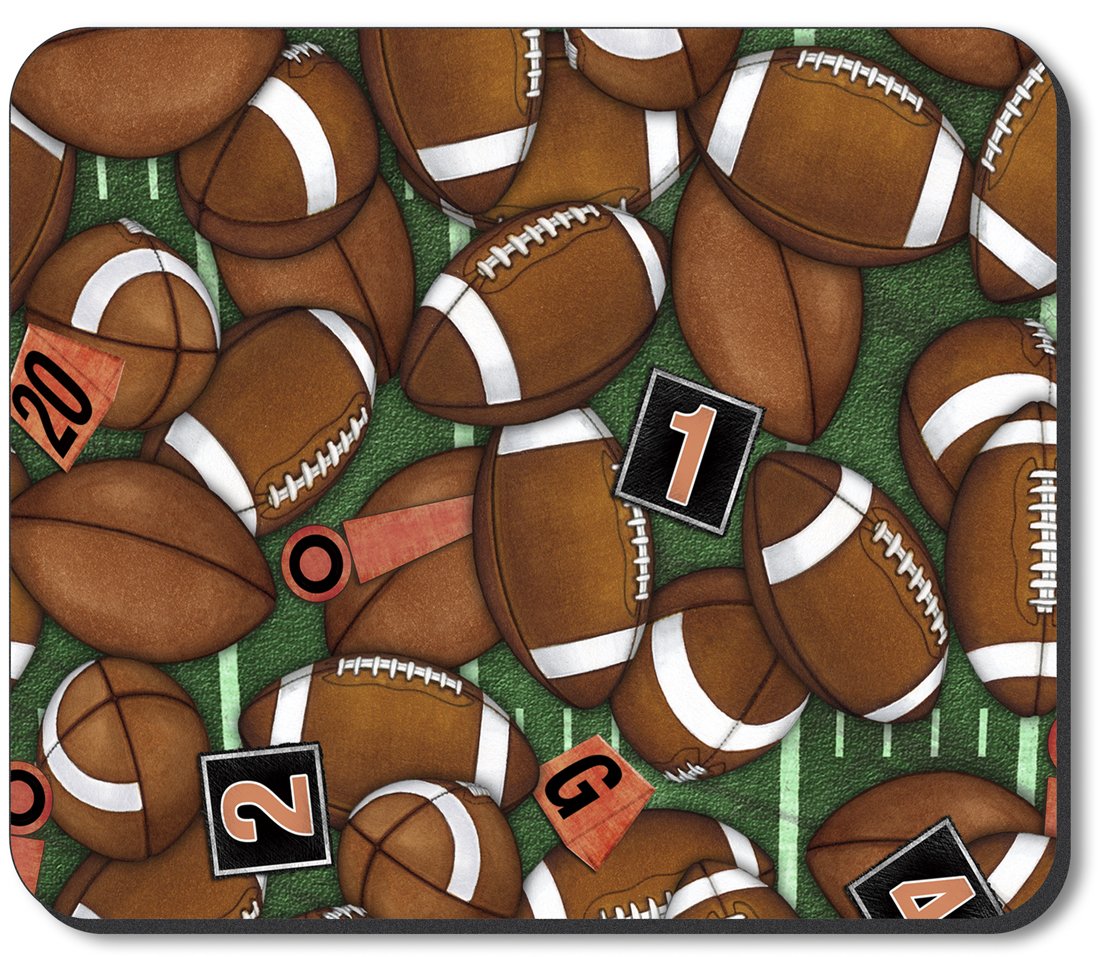 Art Plates Brand Mouse Pad with Football Design by Dan Morris - Perfect for Gamers, Office & Home Workspace