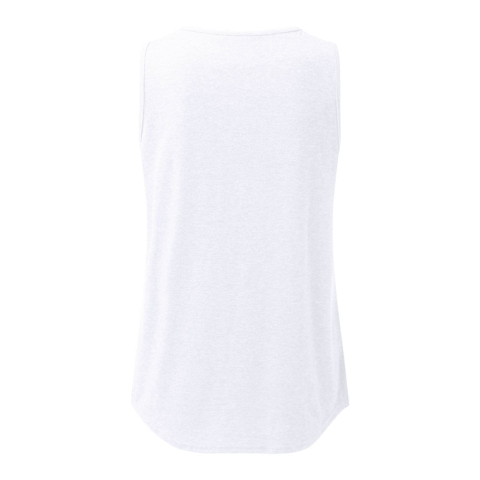 Women's Summer Sleeveless Tank Tops - O-Neck Basic Black Shirts for Casual Wear, Beach Outfits & Vacation Essentials