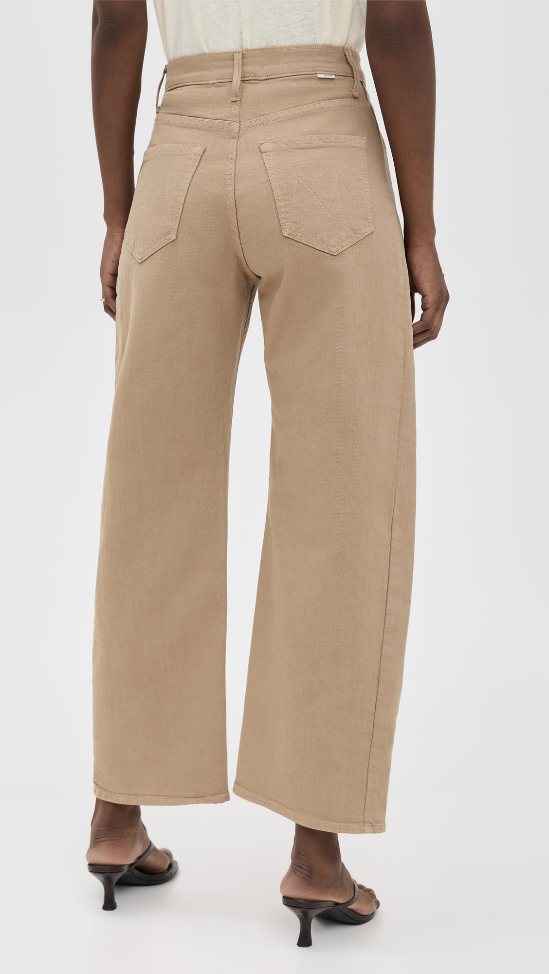 MOTHER Women's The Half Pipe High-Rise Flood Jeans - Stylish Distressed Denim for Casual Outings & Weekend Wear