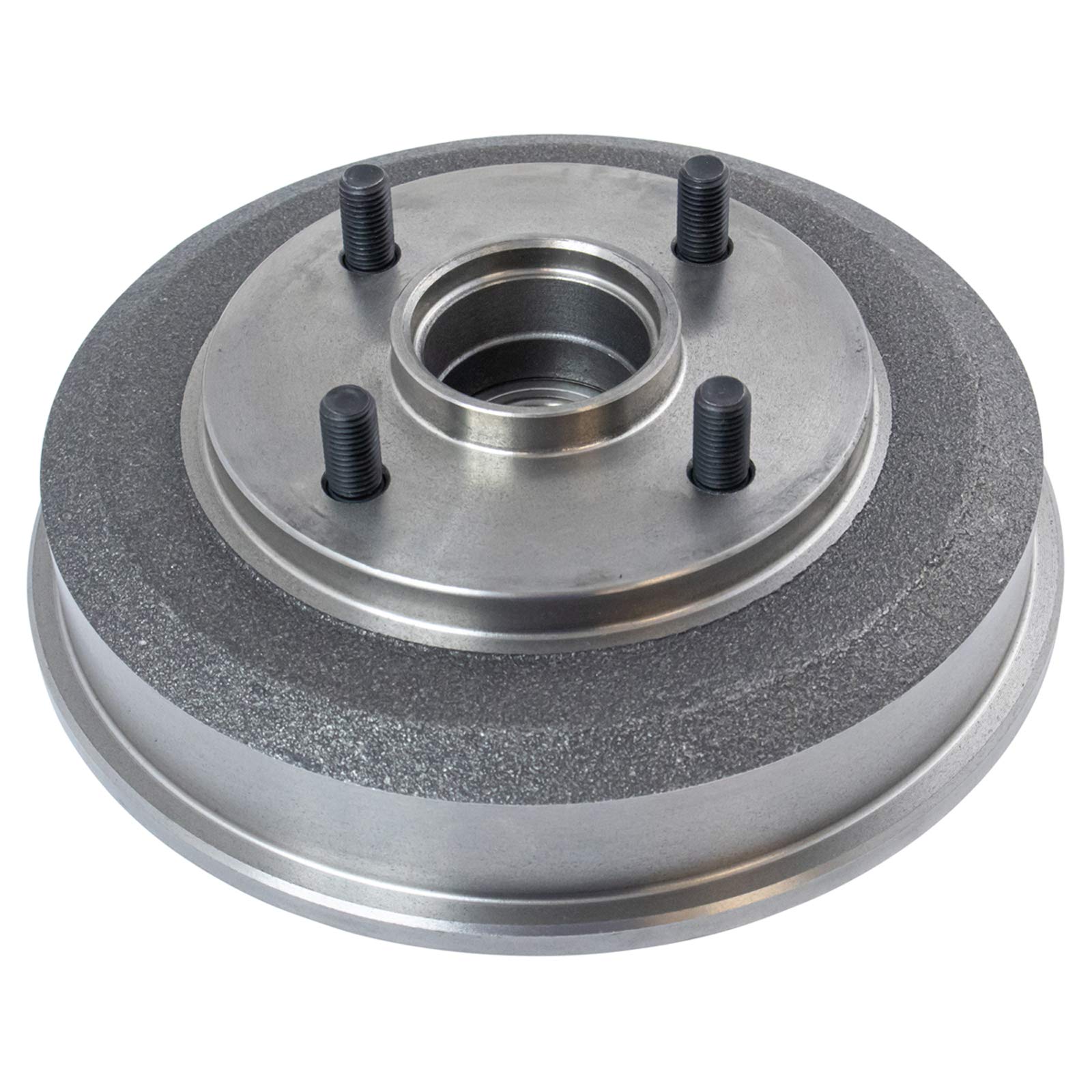 TRQ Rear Brake Drum Pair Set - Compatible with 2000-2008 Ford Focus - Durable Replacement for Smooth Braking Performance - Perfect for City Driving & Daily Commutes