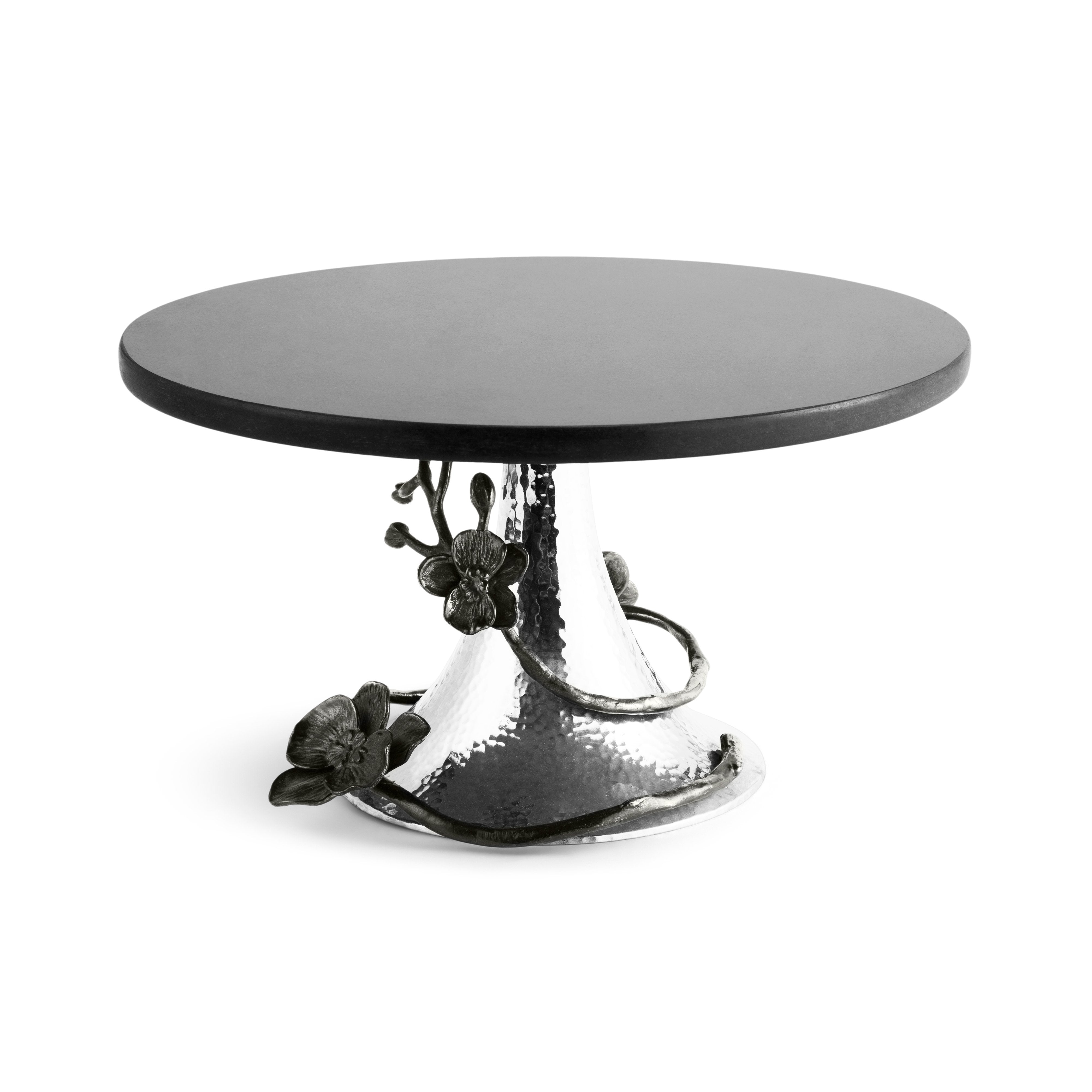 Elegant Black Orchid Cake Stand - 3-Tier Dessert Display for Wedding, Birthday & Party Decor - Perfect for Cakes, Cupcakes & Treats
