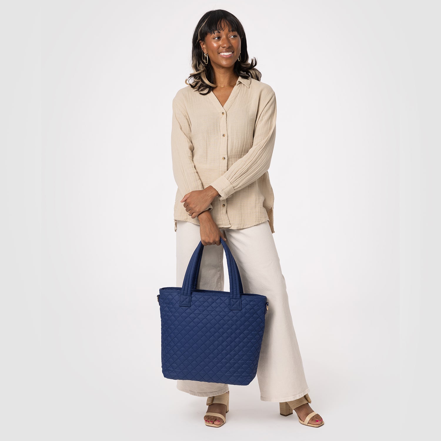 Harper Quilted Tote Bag for Women - Stylish & Spacious Handbag for Work, Travel & Everyday Use