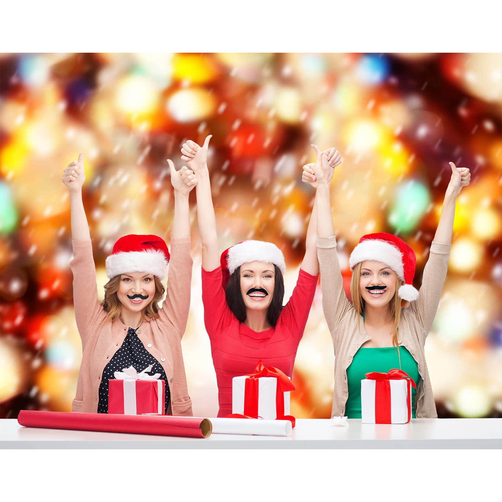 12-Piece Party Costume Set - Funny Masquerade Props with Fake Beards & Colorful Mustaches for Halloween, Cosplay & Themed Parties - Perfect for Costume Parties, Dress-Up Games & Photo Booths