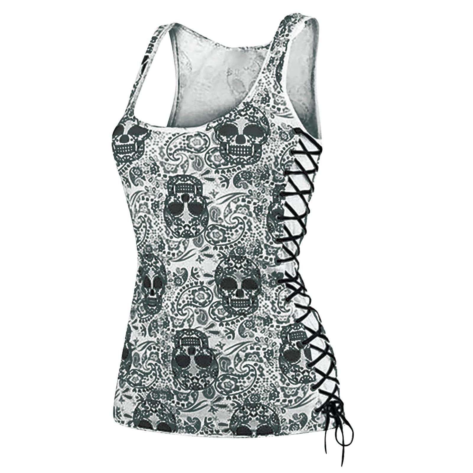 Women's Fashion Casual Print Tank Top - O-Neck Sleeveless Slim Fit Blouse & Athletic Vest for Women (Sizes S-5XL) | Perfect for Gym, Yoga, Summer Outfits & Casual Wear