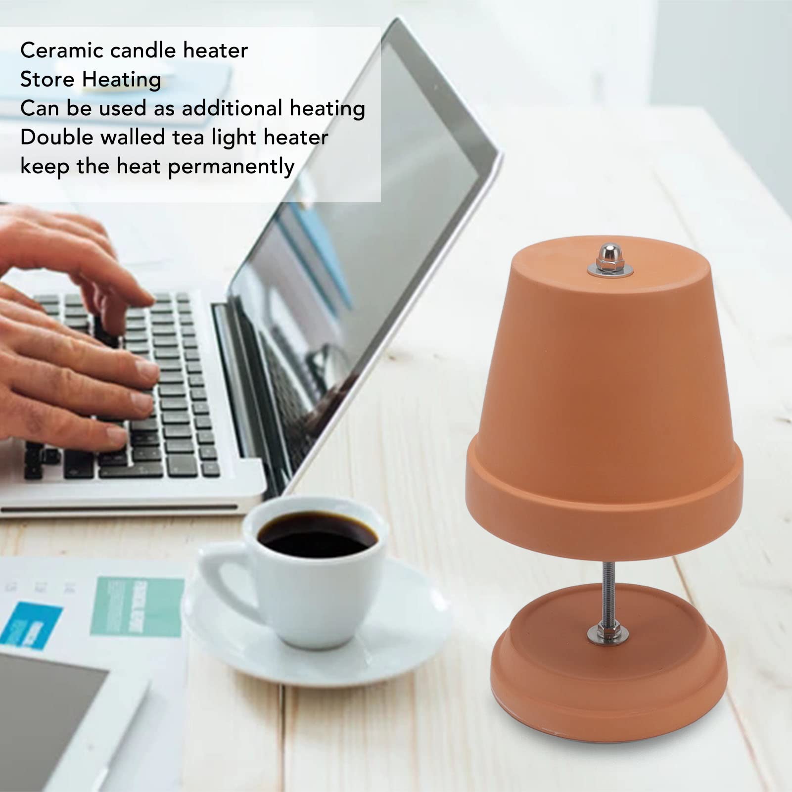 Ceramic Tea Light Candle Heater - Portable 4-6 Tealight Warmer for Teapots & Small Dishes | Perfect for Home, Office & Outdoor Use
