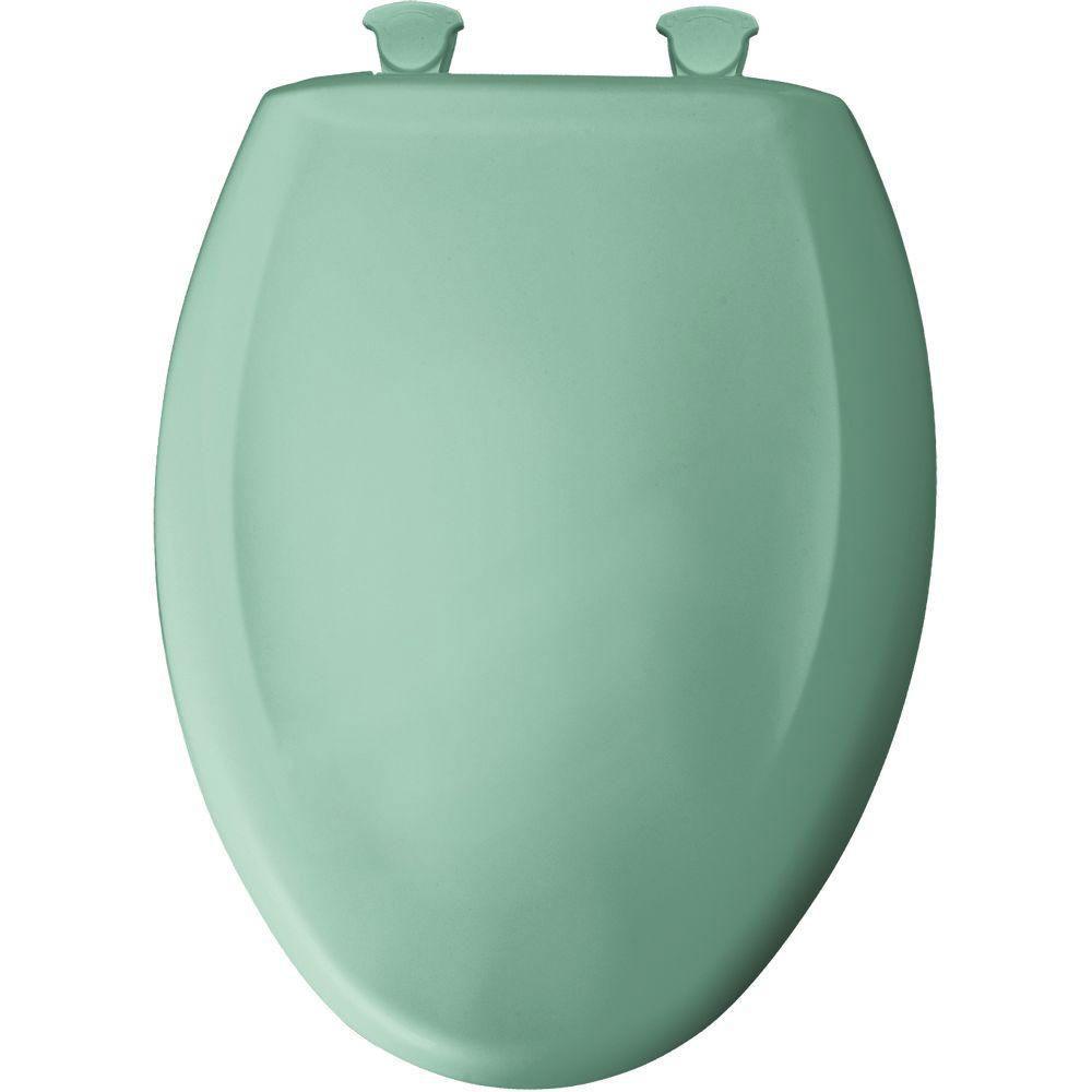 Bemis Slow Close Elongated Toilet Seat with STA-TITE Hinge - Ming Green 762432 - Durable, Quiet & Secure for Modern Bathrooms