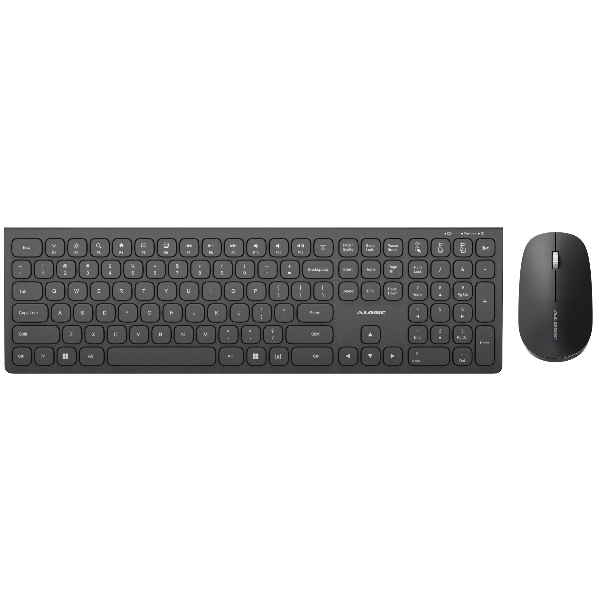 Echelon USB C Rechargeable Wireless Mouse and Keyboard Combo for Windows - Ergonomic Design for Office, Home & Gaming Use