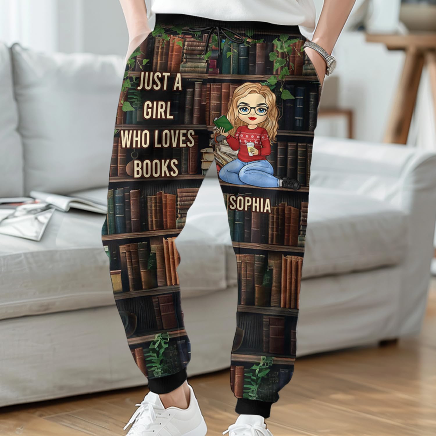 Custom Sweatpants for Women - Personalized Jogger Pants with Book Lover Designs | Christmas & Birthday Gifts for Book Nerds & Bookworms | Cozy Lounge Wear for Reading & Relaxing