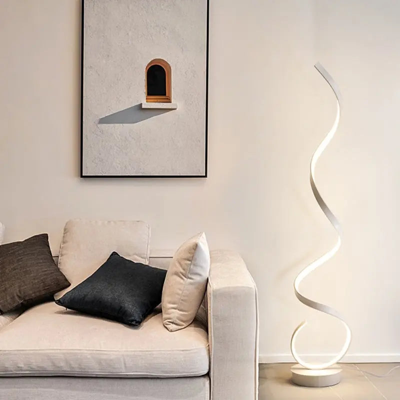Marya Modern LED Wavy Floor Lamp - 60W Dimmable Standing Light for Living Room, Bedroom & Office - Energy Efficient Ambient Lighting for Home Decor & Relaxation