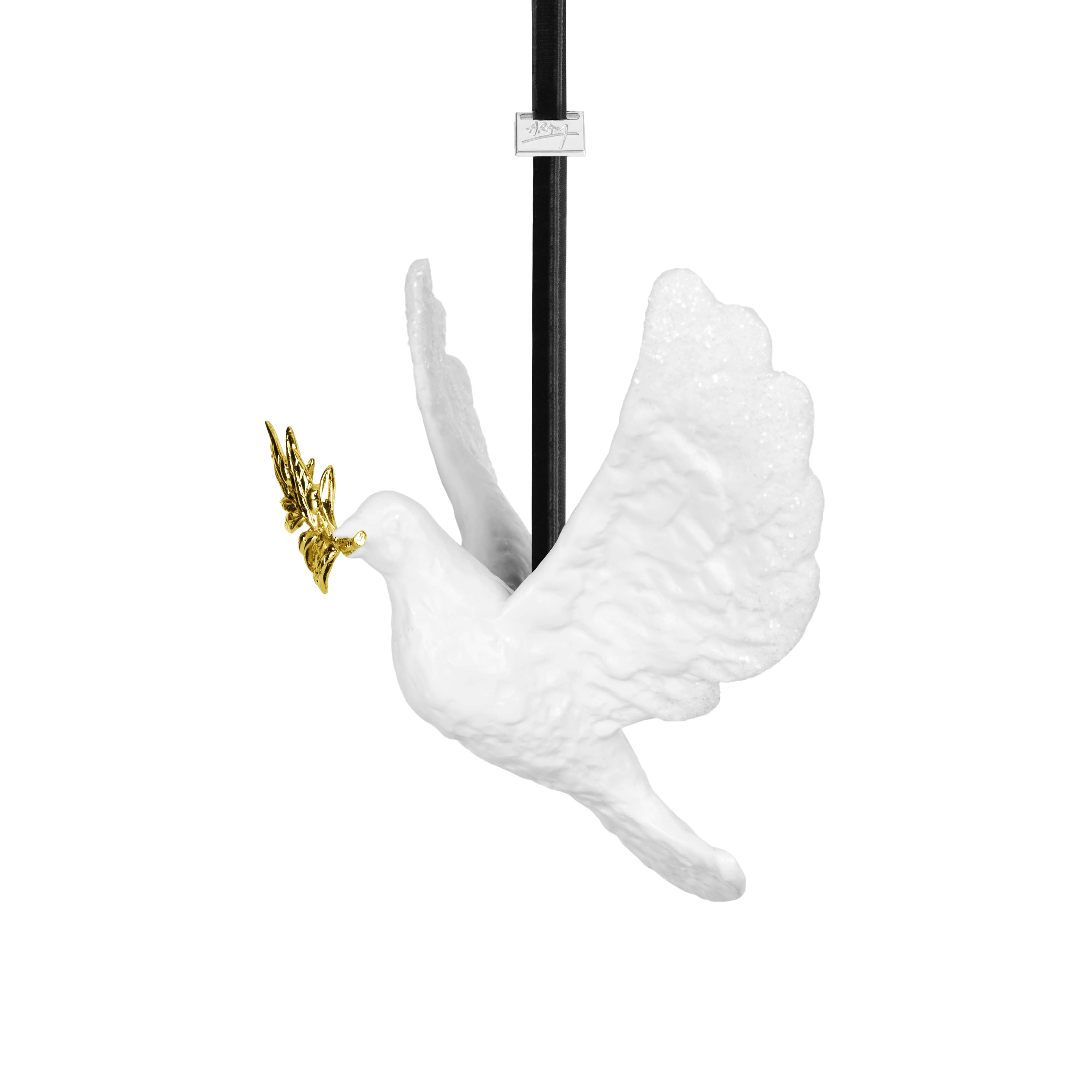 Dove of Peace Ornament - White Ceramic Christmas Tree Decor for Holiday Home Decor & Gifts