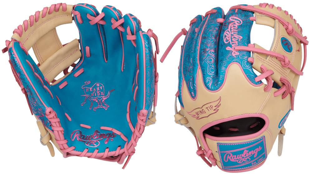 Rawlings Heart of the Hide PROR204W 2TEC Baseball Glove - 11.5 Inch Infield Glove for Adults, Premium Leather, Vibrant Color - Perfect for Baseball Practice, Games & Fielding Training