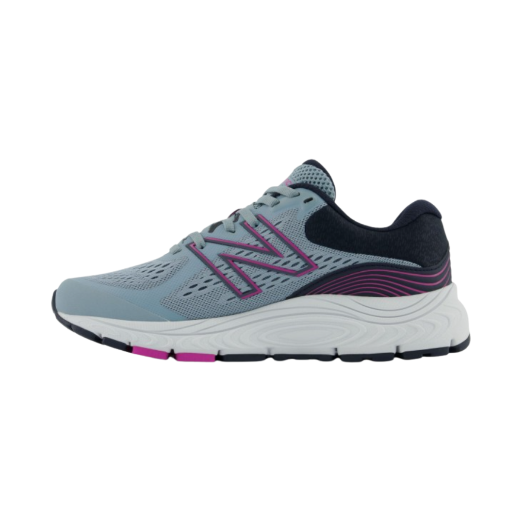 New Balance Women's 840v5 Running Shoes - Cyclone Eclipse with Magenta Pop (B Width) | Lightweight Cushioned Sneakers for Jogging, Gym Workouts & Everyday Comfort