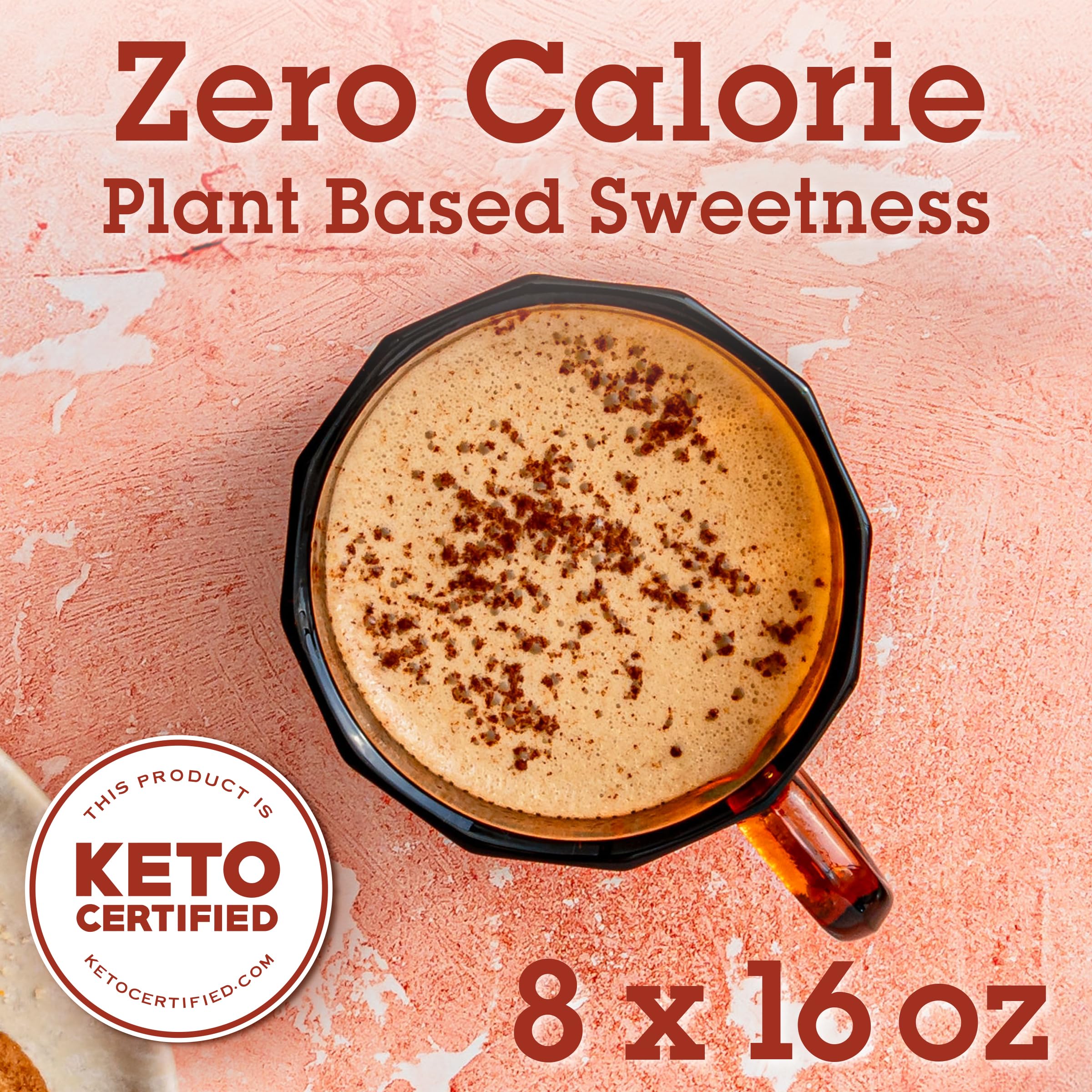 MONK FRUIT IN THE RAW, 16 oz Baker's Bag, Pack of 8, Natural Monk Fruit Sweetener with Erythritol, Sugar-Free, Keto-Friendly, Low-Carb Baking & Cooking Sweetener for Coffee, Tea, Desserts