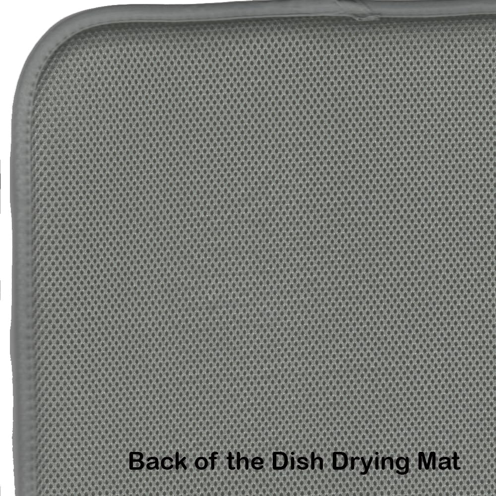 Sailboat Dish Drying Mat - Absorbent Kitchen Counter Mat (14x21