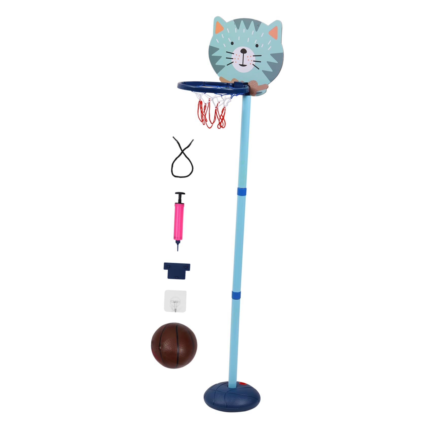 Adjustable 2-in-1 Kids Basketball Stand & Hoop Set - Durable PP Material, Perfect for Outdoor Play, Basketball Training, and Family Fun in Backyard or Park