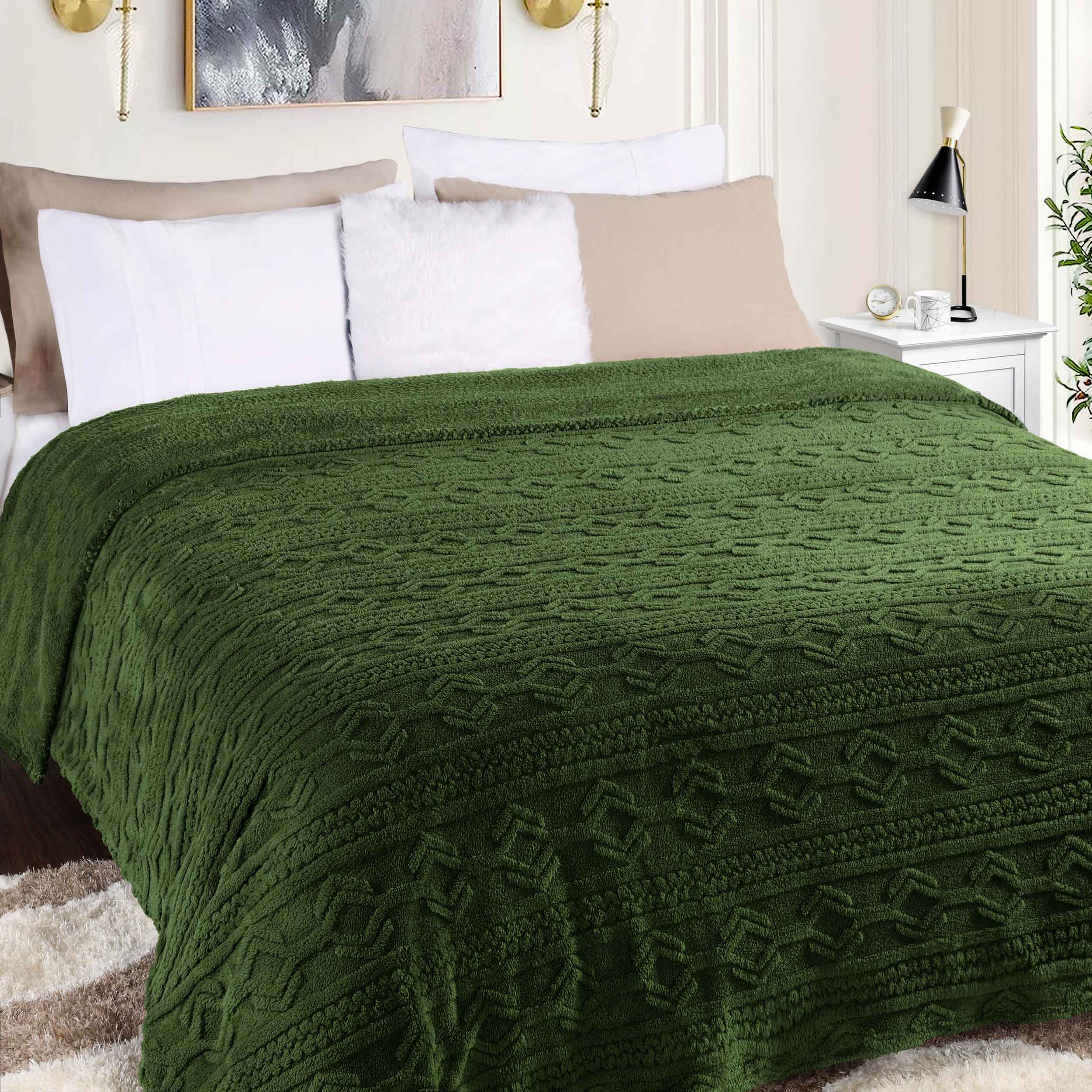 Arctic Boho Jacquard Plush Fleece Blanket - Ultra Soft & Warm Winter Throw for Couch, Bed, Sofa - Perfect for Home Decor, Cozy Nights & Gift Giving