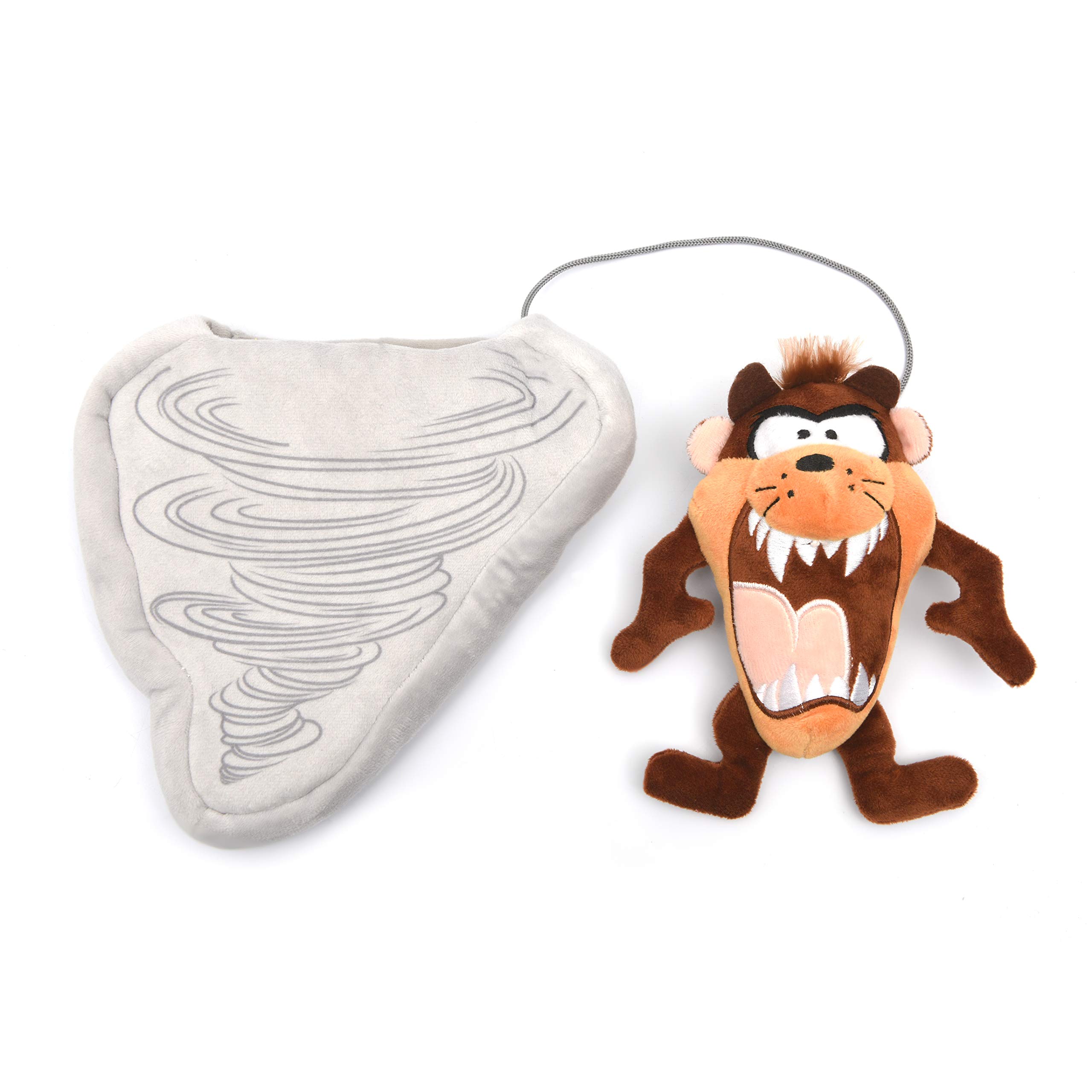 Looney Tunes Taz the Tasmanian Devil Plush Dog Toy - Interactive Hide & Seek Fabric Toy for Small, Medium & Large Dogs | Soft Brown, Tan & Grey Chew Toy for Playtime & Training | Perfect for Indoor & Outdoor Fun