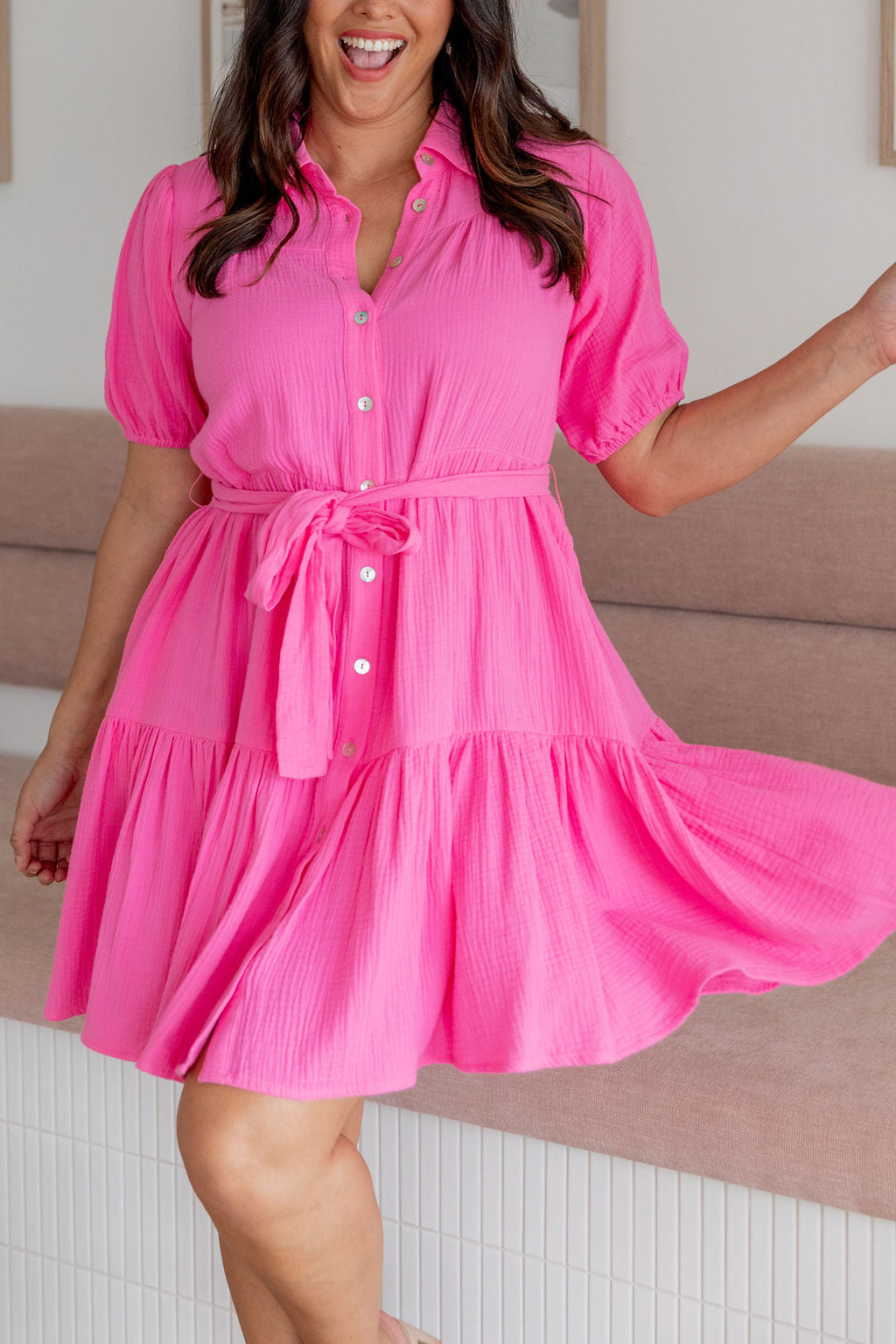 Stylish Pink Mali Dress for Women - Elegant Floral Print Summer Maxi Dress - Perfect for Beach Vacations, Parties & Date Nights