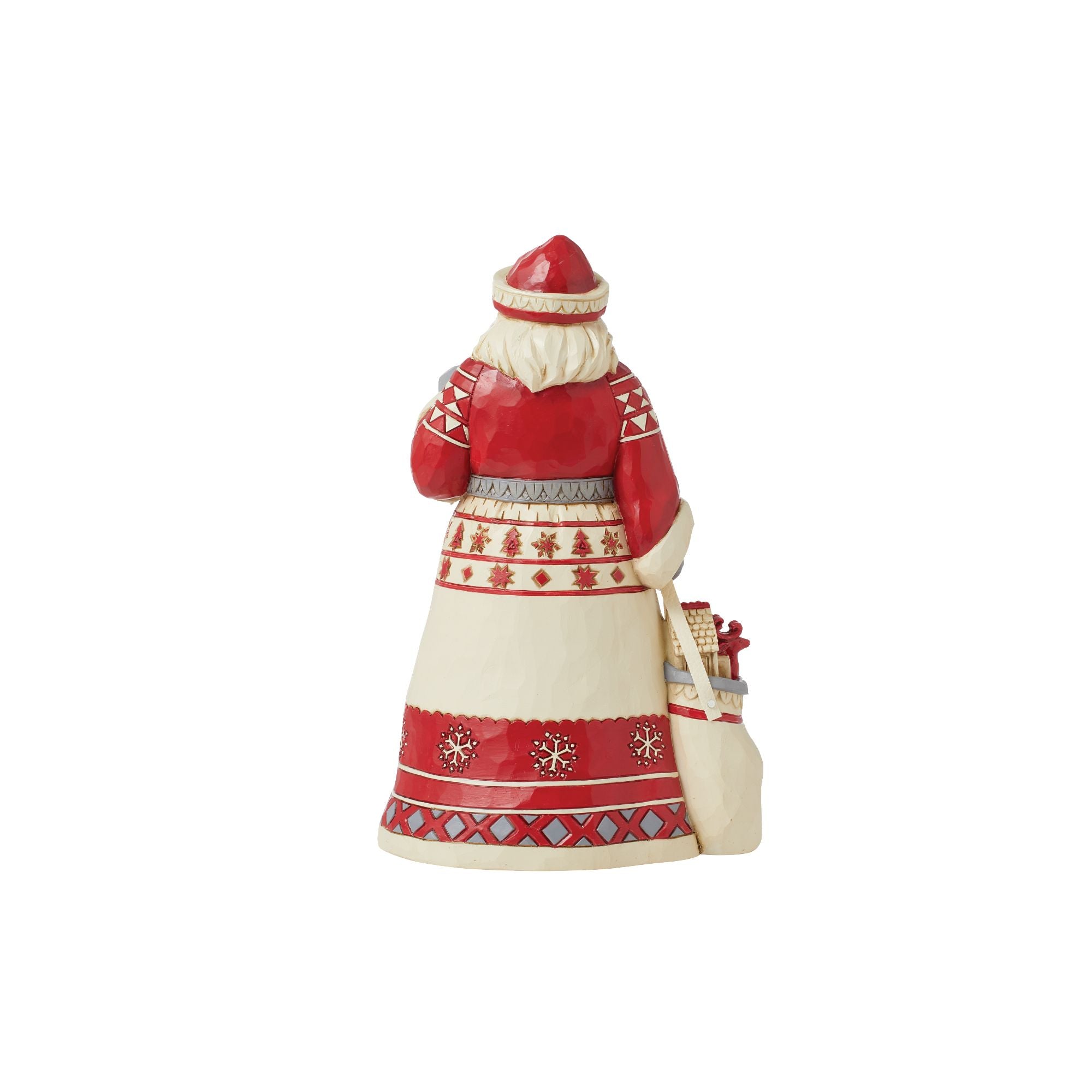 Nordic Noel Santa Claus with Gift Bag - Christmas Decoration Figurine for Holiday Home Decor, Party, and Festive Gifting