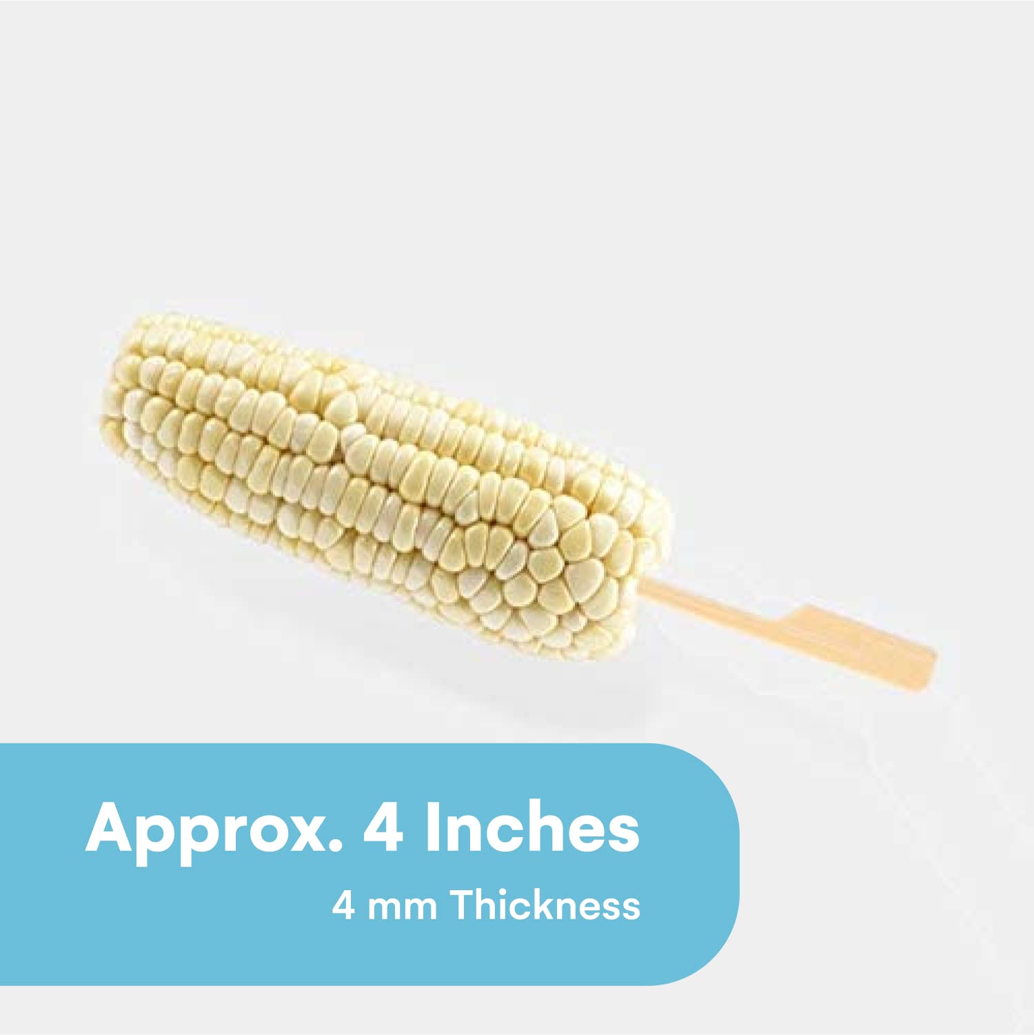 Noa Store Bamboo Skewers - 4 Inch Wooden Skewers for Appetizers, Fruit Kabobs, Cocktails & BBQ - 200 Count Mini Kabob Sticks & Toothpicks - Perfect for Party Platters, Charcuterie Boards & Grilling Snacks
