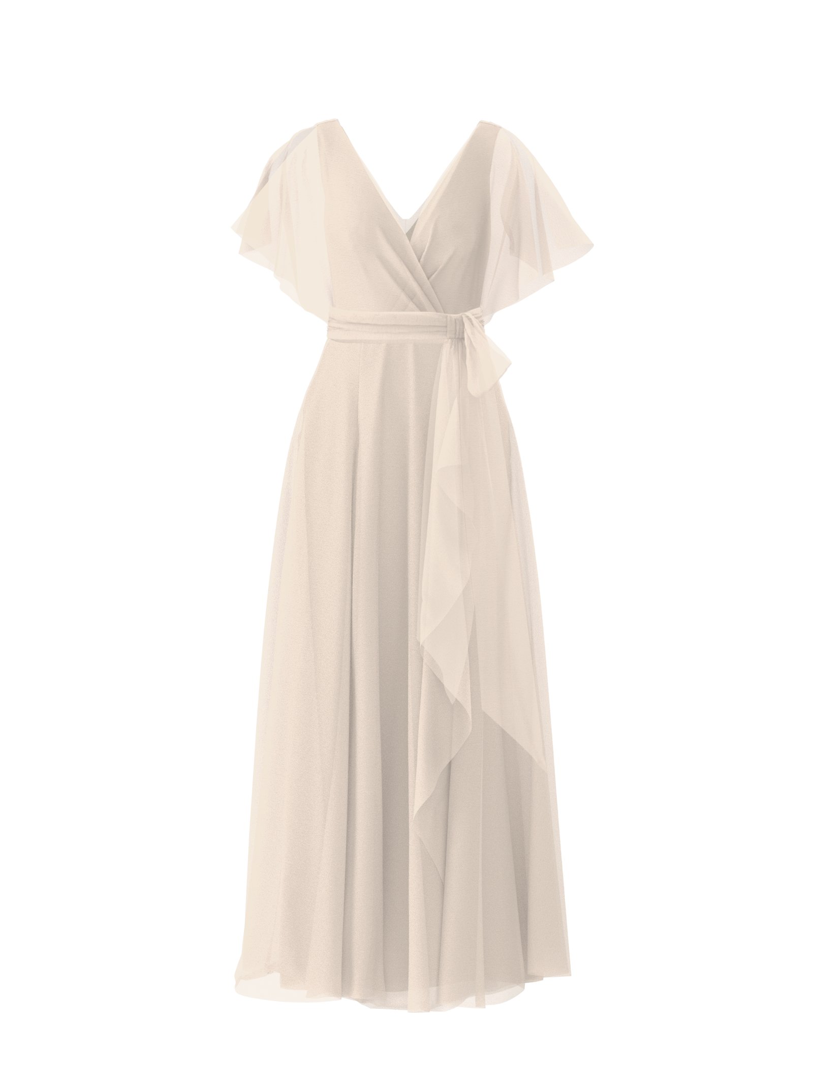 Elegant Cream Bodice (Ava) with Matching Skirt (Jaycie) and Sash Belt - Perfect for Weddings, Prom, and Formal Events