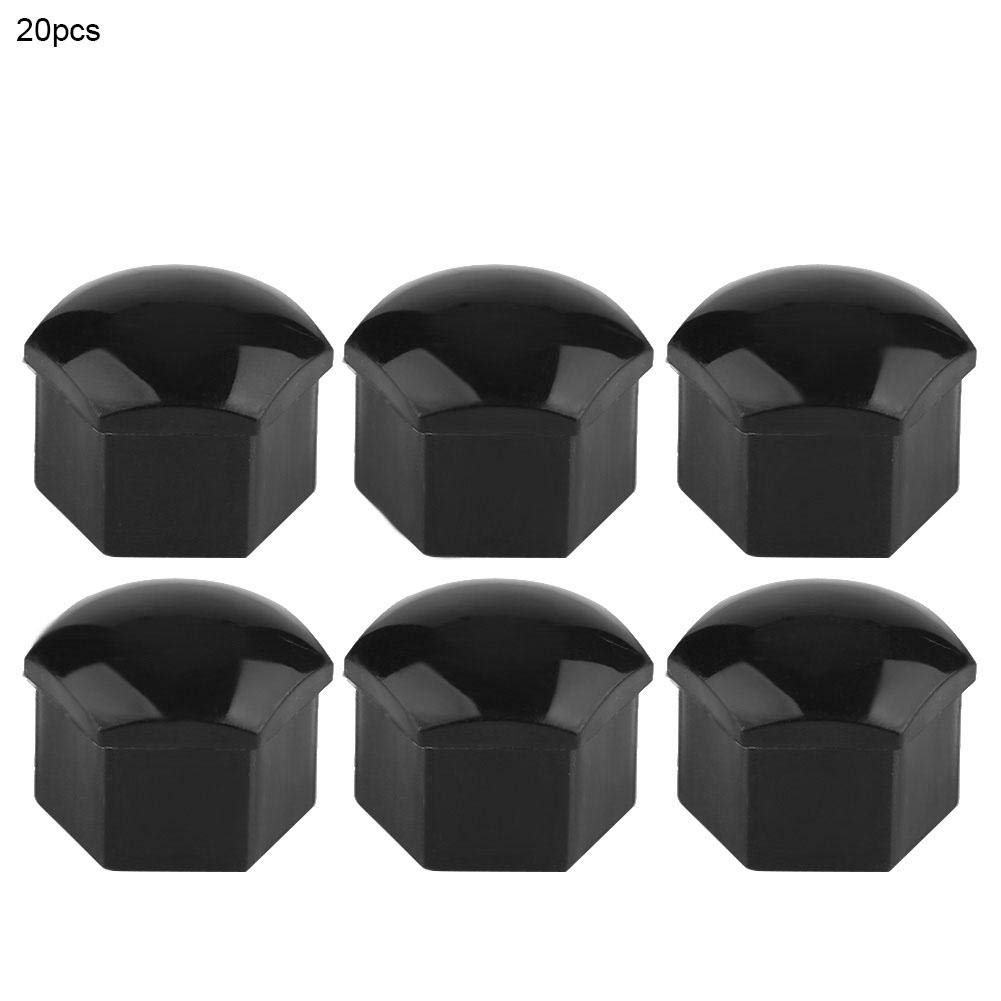 19mm Black Car Wheel Nut Set - 20pcs for Auto Rims & Hub Screw Covers - Perfect for DIY Car Maintenance