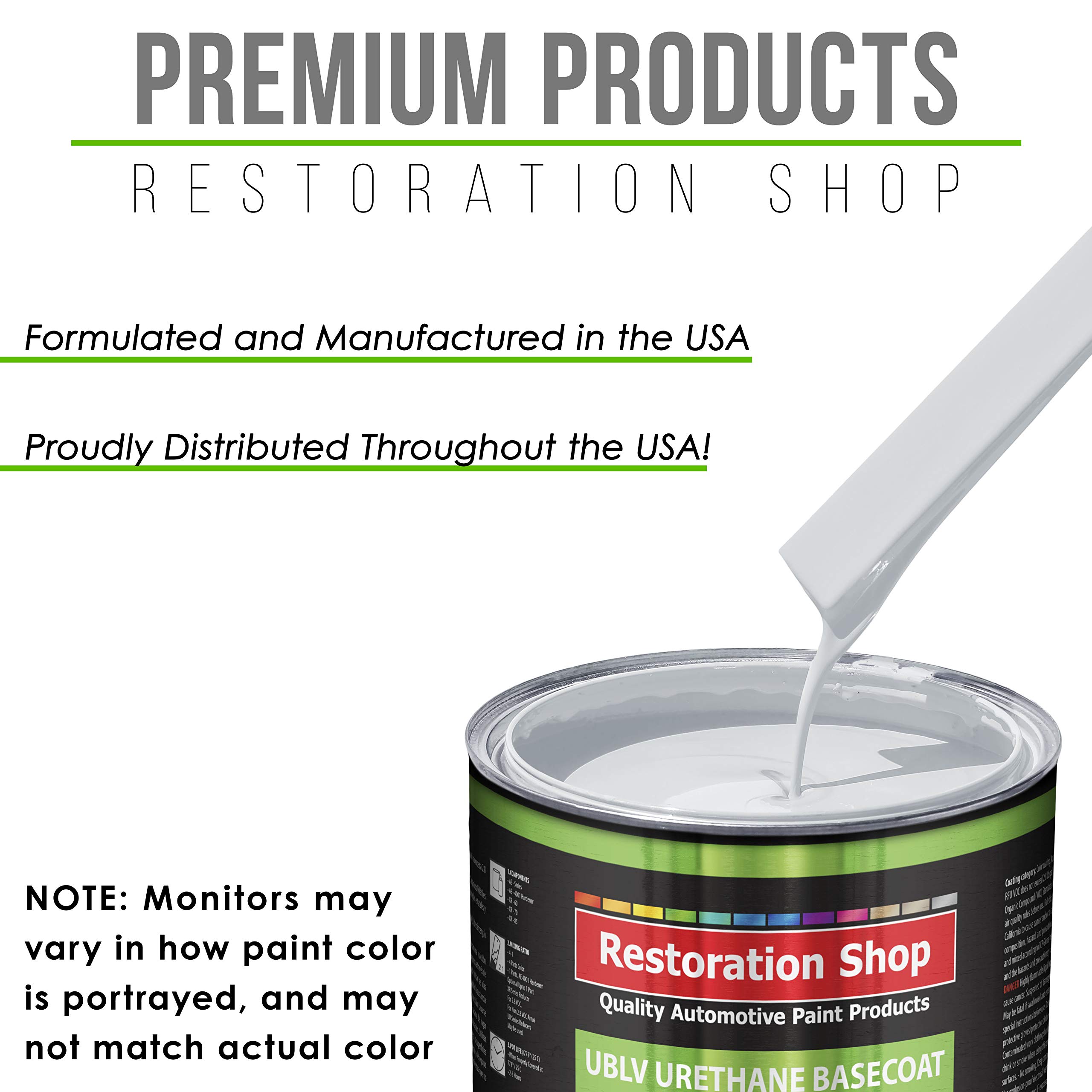 Restoration Shop - Winter White Low VOC Urethane Basecoat Auto Paint (1 Gallon) - Professional High Gloss Automotive Refinish Coating for Cars & Trucks - Ideal for DIY Auto Restoration, Touch-Ups & Professional Body Shop Use