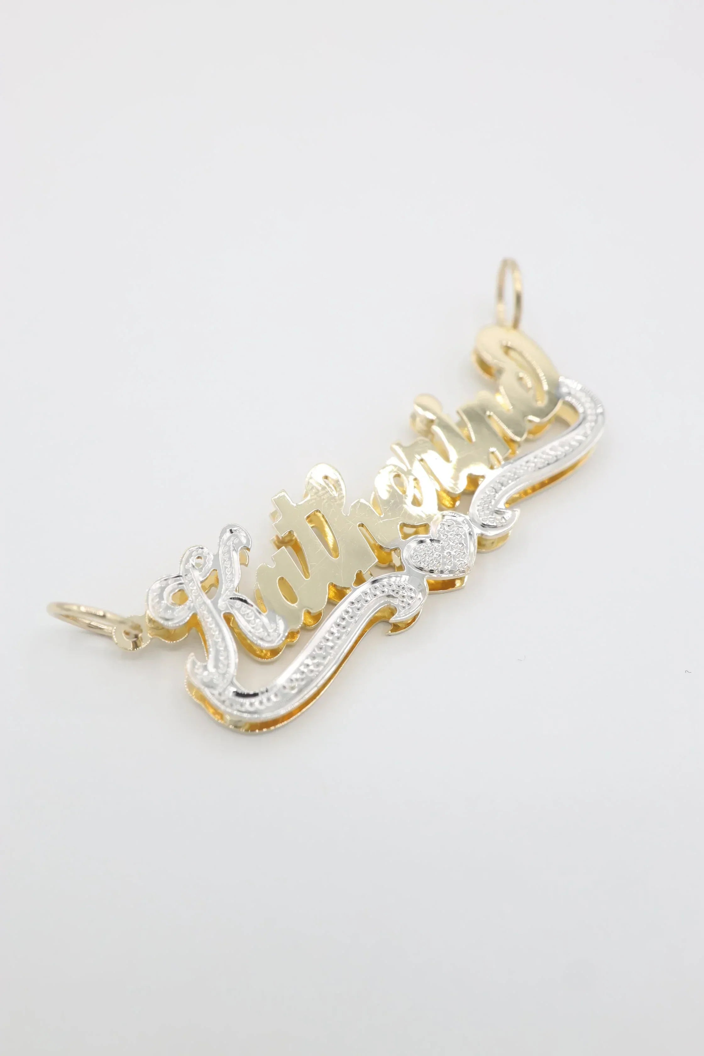 14K Gold Custom Double Plate Name Pendant Necklace - Personalized Jewelry for Women & Men | Perfect for Gifts, Anniversaries & Special Occasions