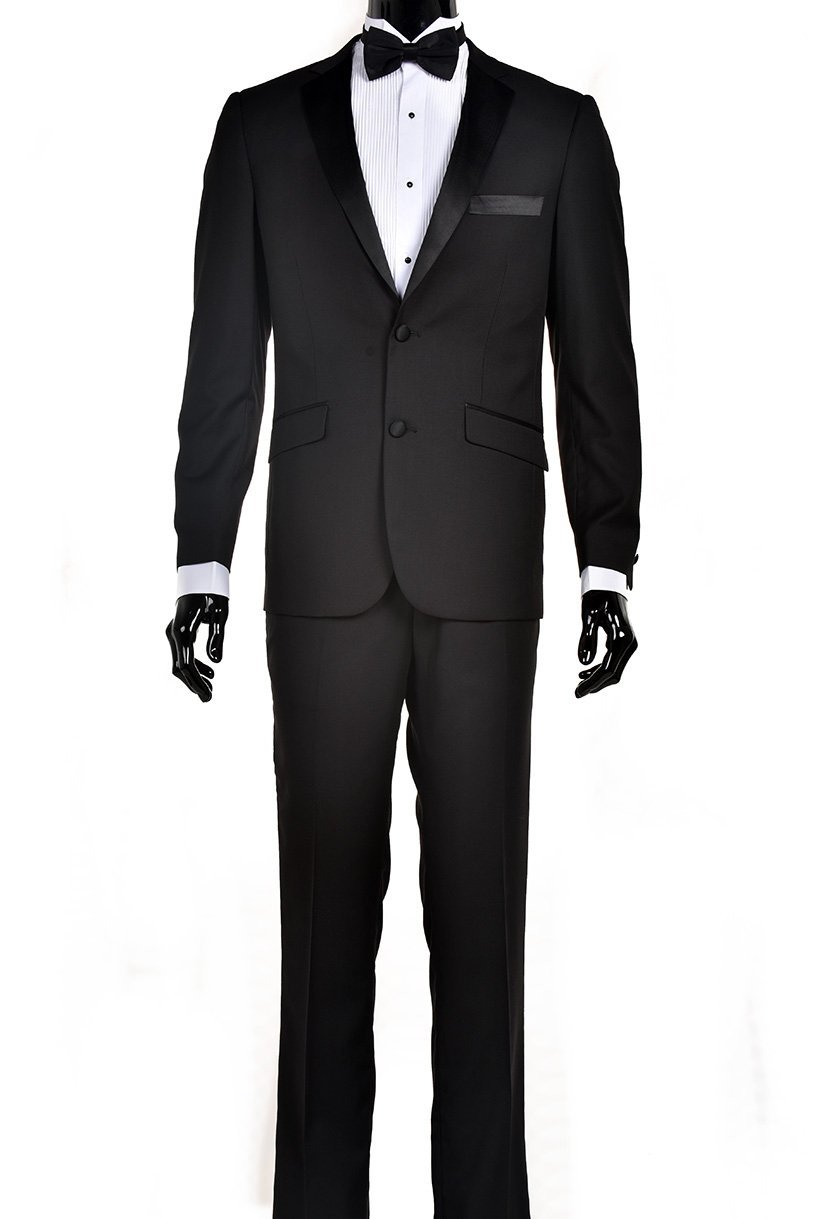 Premium Black Tuxedo Suit for Men - Formal Evening Wear for Weddings, Galas & Black Tie Events