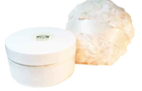 Premium Gardenia Silk Powder Gift Set - 8 oz Jar with Luxury Silky Ivory Powder Puff - Large Size for Flawless Makeup Application | Perfect for Bridal Makeup, Photo Shoots & Daily Beauty Routine